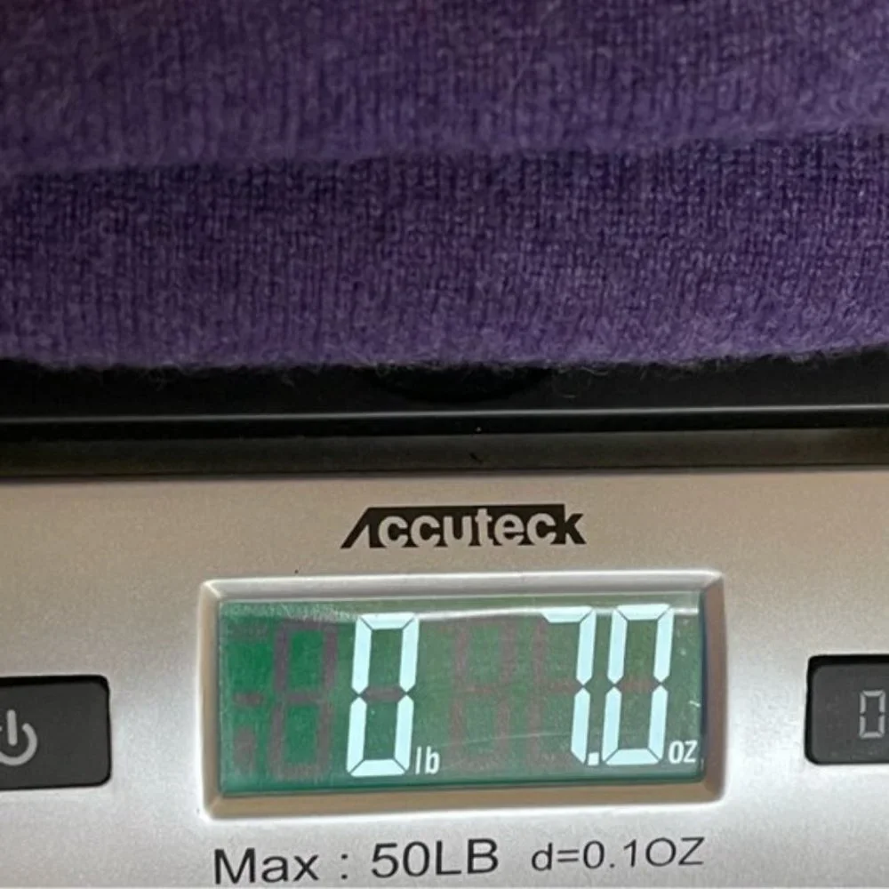 Kinross Cashmere Knit Vest Womens Medium Cashmere Half Zip Winter Purple Jacket - Picture 8 of 11